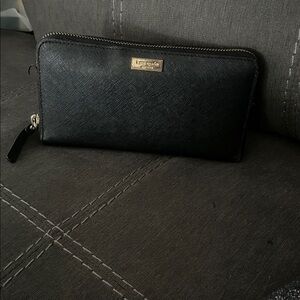 Kate Spade Black Textured Wallet